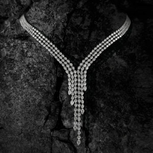 diamond and gray gold necklace 《Edouard Nahum》
