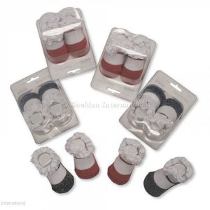 Baby Frilly Socks in Box - Black/Red Baby Frilly Socks in Box - Black/Red