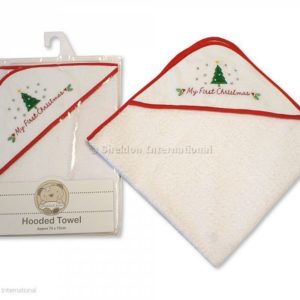 Baby Hooded Towel - My First Christmas