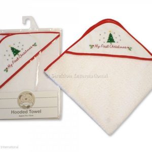 Baby Hooded Towel - My First Christmas Baby Hooded Towel - My First Christmas