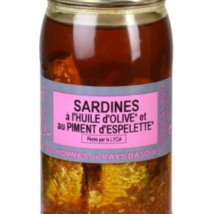 SARDINES IN OLIVE OIL WITH ESPELETTE PEPPER SARDINES IN OLIVE OIL WITH ESPELETTE PEPPER