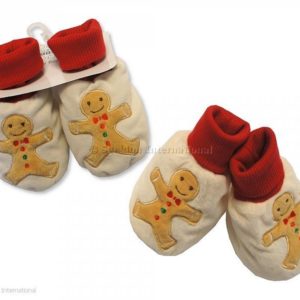 Baby Christmas Booties - Gingerbread Man