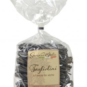 TAGLIOLINI WITH SEPIA INK AND EGGS TAGLIOLINI WITH SEPIA INK AND EGGS