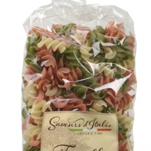 FUSILLI 3 COLORS WITH EGGS (NATURE, SPINACH, TOMATO) FUSILLI 3 COLORS WITH EGGS (NATURE, SPINACH, TOMATO)