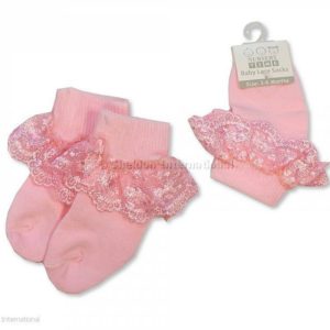 Baby Lace Socks - Pink