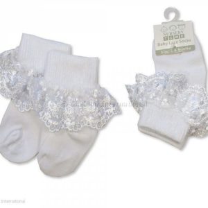 Baby Lace Socks - White