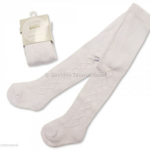 Baby Cotton Tights - White