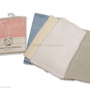 Cotton Cellular Pram Blanket Cotton Cellular Pram Blanket