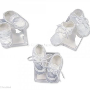 Baby Boys Satin Booties/Shoes - 3 Designs