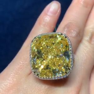 YELLOW DIAMOND RING  60.01 Carats Yellow Diamond Ring 60.01 Carats