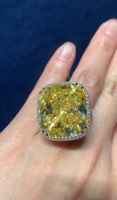 Yellow Diamond Ring 60.01 Carats
