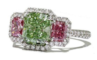 Fancy Vivid Green Diamond Ring