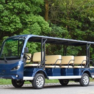 MINI ELECTRIC GOLF CARTS 14 PASSENGERS ELECTRIC SIGHTSEEING CAR BLUE COLOR