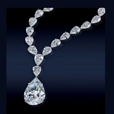 Pear Drop Diamond Necklace