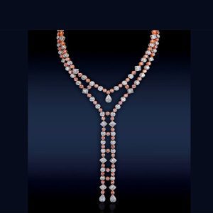 THE DOUBLE STRAND PINK NECKLACE THE DOUBLE STRAND PINK NECKLACE