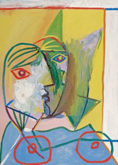 Tête de femme sur fond jaune - Pablo Picasso